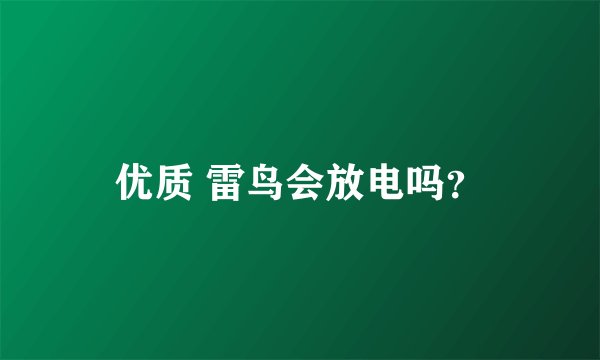 优质 雷鸟会放电吗？