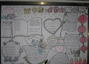 庆国庆迎中秋手抄报