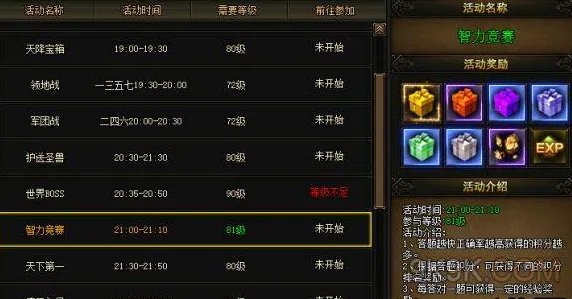 魔域世界智力竞赛有哪些规则