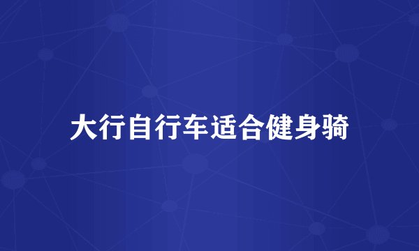 大行自行车适合健身骑