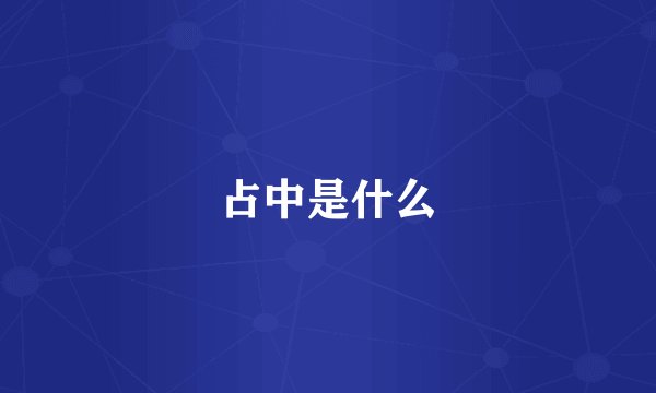占中是什么