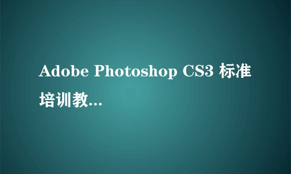Adobe Photoshop CS3 标准培训教材 和 中文版经典教程