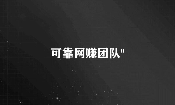 可靠网赚团队