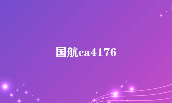 国航ca4176