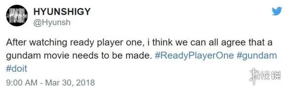 《头号玩家》太震撼 网友:拍《高达》真人版电影!