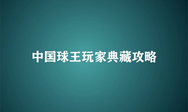 中国球王玩家典藏攻略