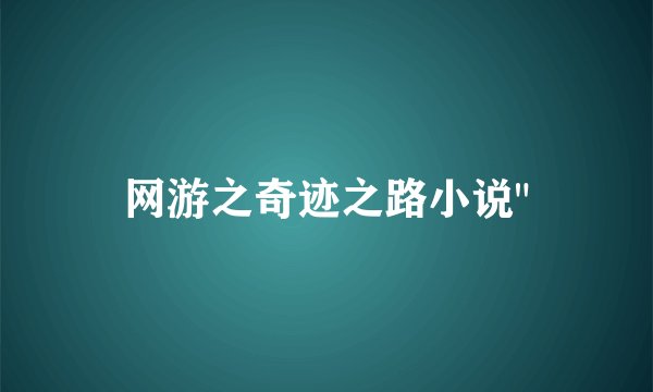 网游之奇迹之路小说