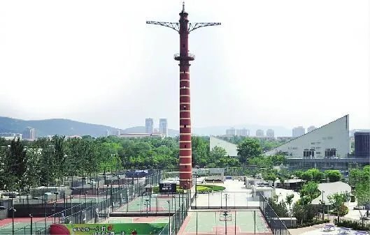 跳伞塔的济南市跳伞塔