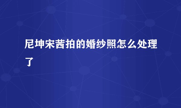尼坤宋茜拍的婚纱照怎么处理了
