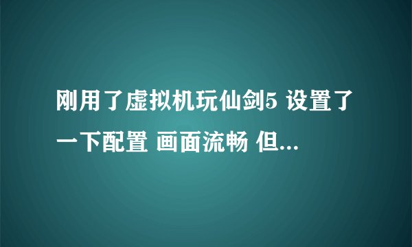 刚用了虚拟机玩仙剑5 设置了一下配置 画面流畅 但就是声音有延迟 沙沙的感觉