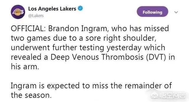 英格拉姆因静脉血栓而赛季报销,他会和波什一样,被迫退役么?