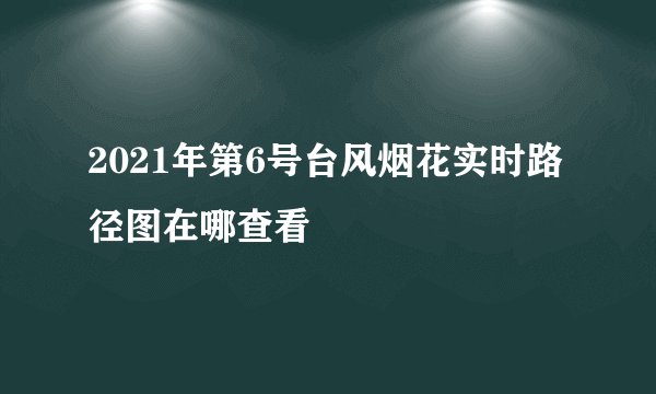 2021年第6号台风烟花实时路径图在哪查看