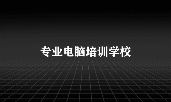 专业电脑培训学校