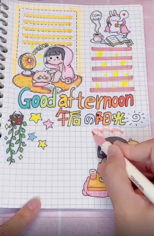 用小麻薯贴纸做手帐