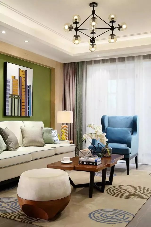 交换空间:95㎡现代简约，好精致的颜色搭配