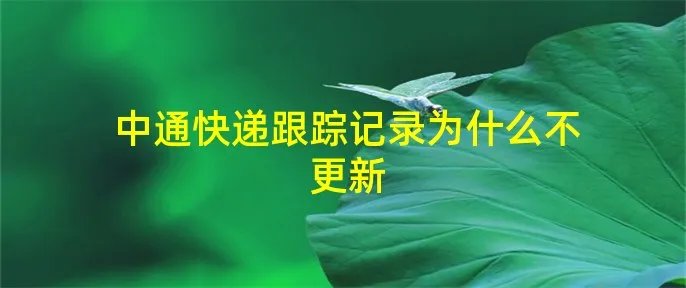 中通快递跟踪记录为什么不更新