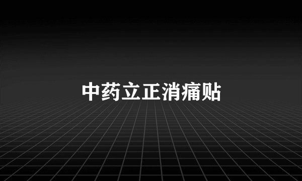 中药立正消痛贴