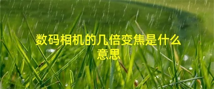 数码相机的几倍变焦是什么意思