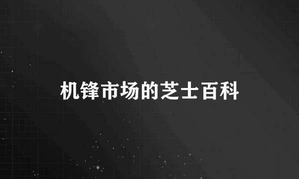 机锋市场的芝士百科