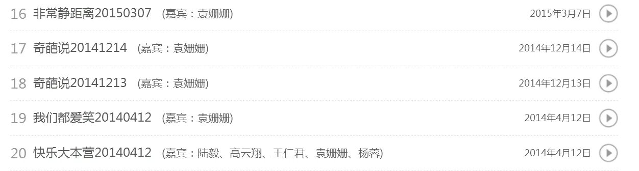 袁姗姗和赵丽颖上过什么综艺节目