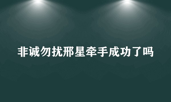 非诚勿扰邢星牵手成功了吗