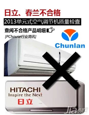 单元式空调抽查 日立、春兰检出不合格