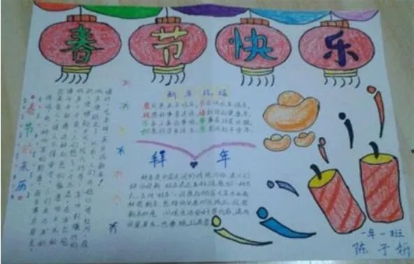 2020春节手抄报图片大全 迎接2020年春节手抄报图片