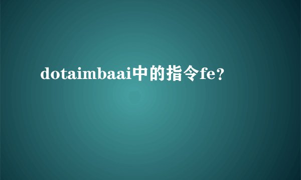 dotaimbaai中的指令fe？