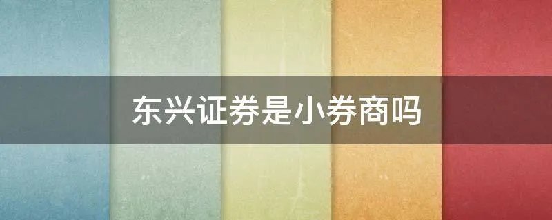 东兴证券是小券商吗