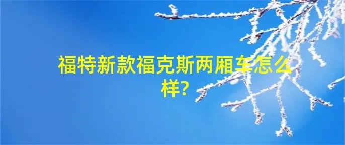福特新款福克斯两厢车怎么样?