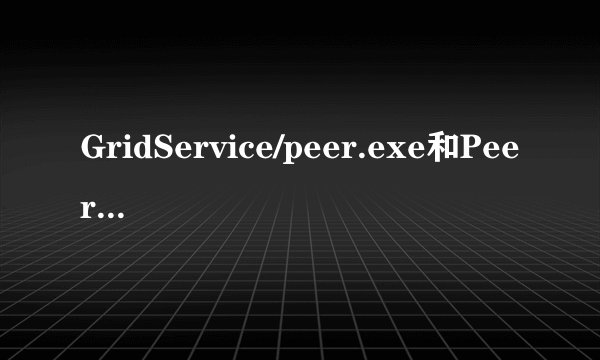 GridService/peer.exe和PeerAdapter.exe进程是什么？
