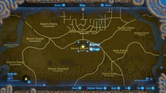 《塞尔达传说荒野之息》全回忆地点位置