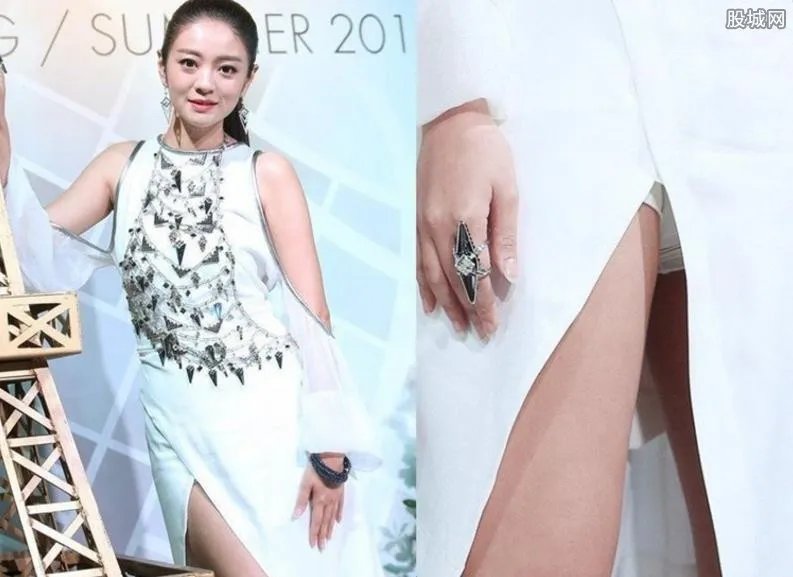 安以轩春光乍泄图片 穿着高衩性感长裙好美啊