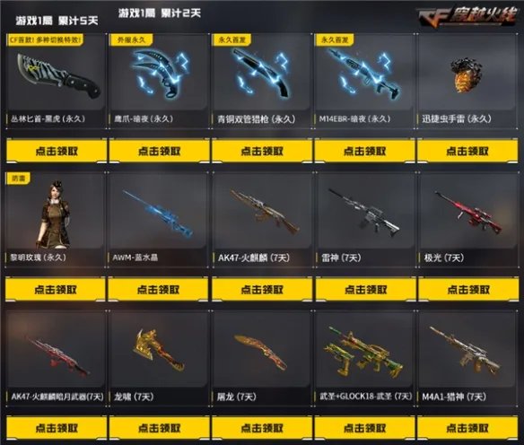 专属回归福利上线《CF》永久源英雄级武器免费领取