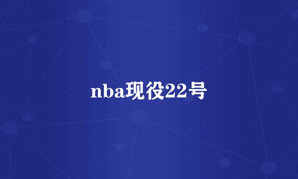 nba现役22号