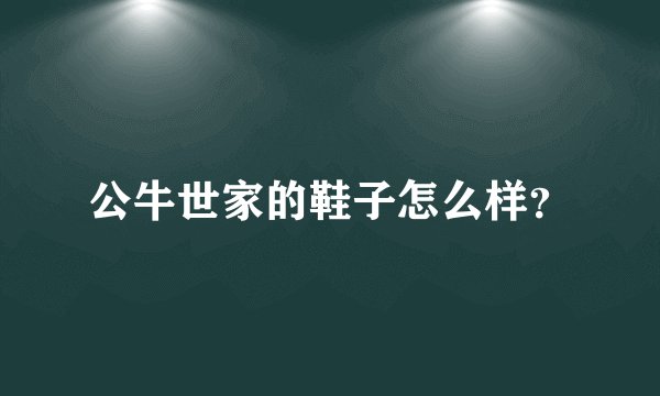 公牛世家的鞋子怎么样？