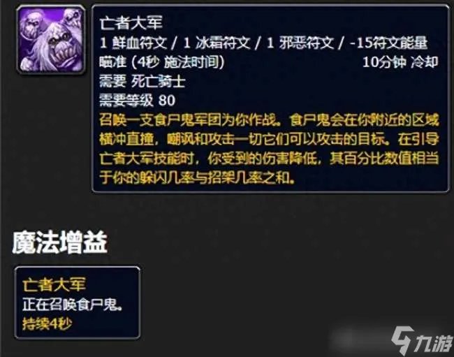 魔兽wlk死亡骑士输出循环及技能详解 天赋和输出手法推荐