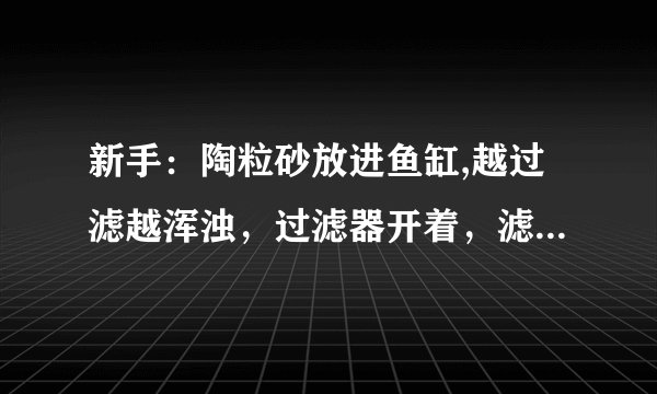 新手：陶粒砂放进鱼缸,越过滤越浑浊，过滤器开着，滤棉洗过三次，第二天还是不见好转