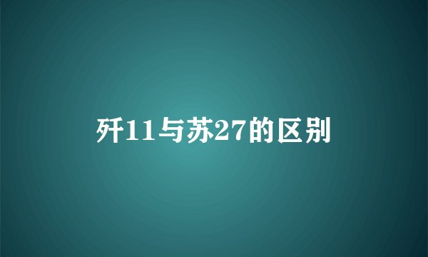 歼11与苏27的区别