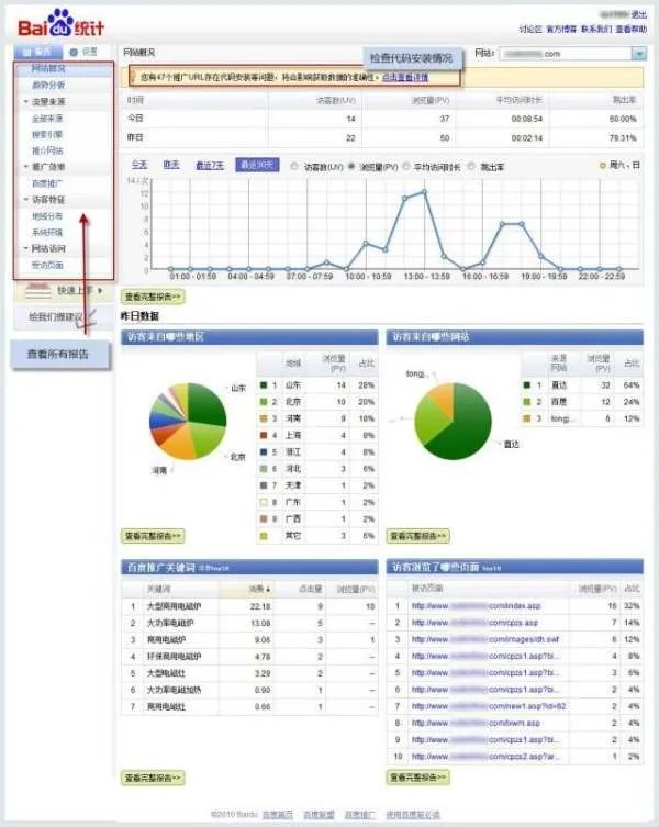 求网站访客统计代码