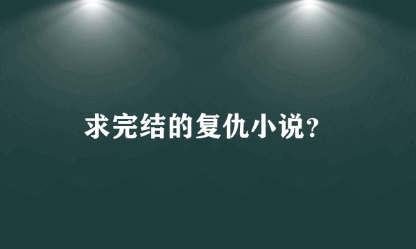 求完结的复仇小说？